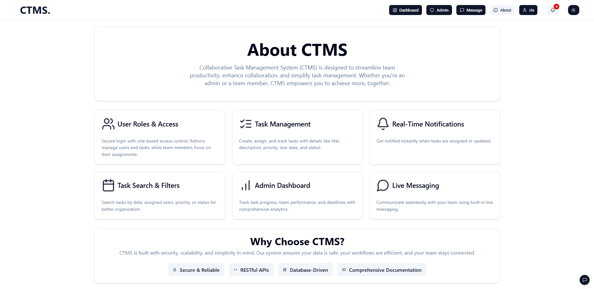 Collaborative Task Management System (CTMS)